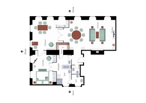 Suite presidencial | Ropa de cama de alta calidad, caja fuerte, decoración individual