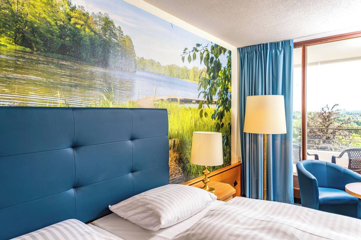 In-room safe, desk, laptop workspace, blackout curtains