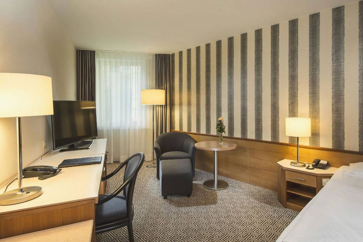 Ropa de cama de alta calidad y minibar