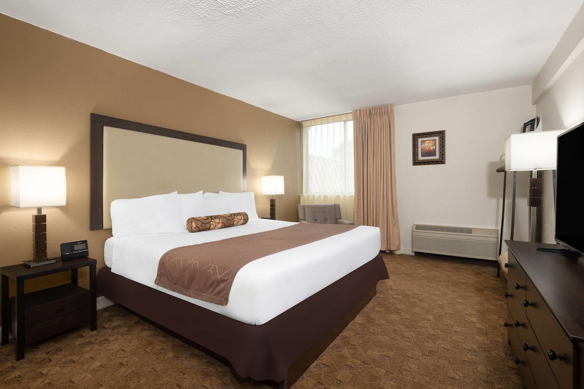 Deluxe Suite, 1 King Bed, Non Smoking, Kitchenette (Jetted Tub) | Premium bedding, pillowtop beds, desk, blackout drapes