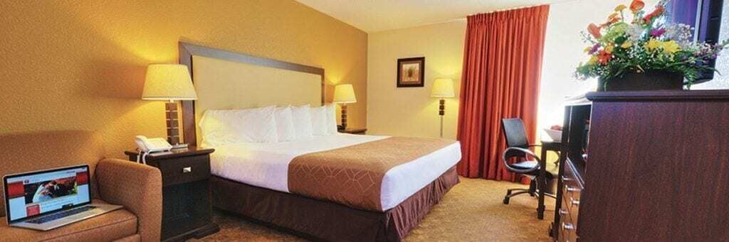 Premium bedding, pillowtop beds, desk, blackout drapes