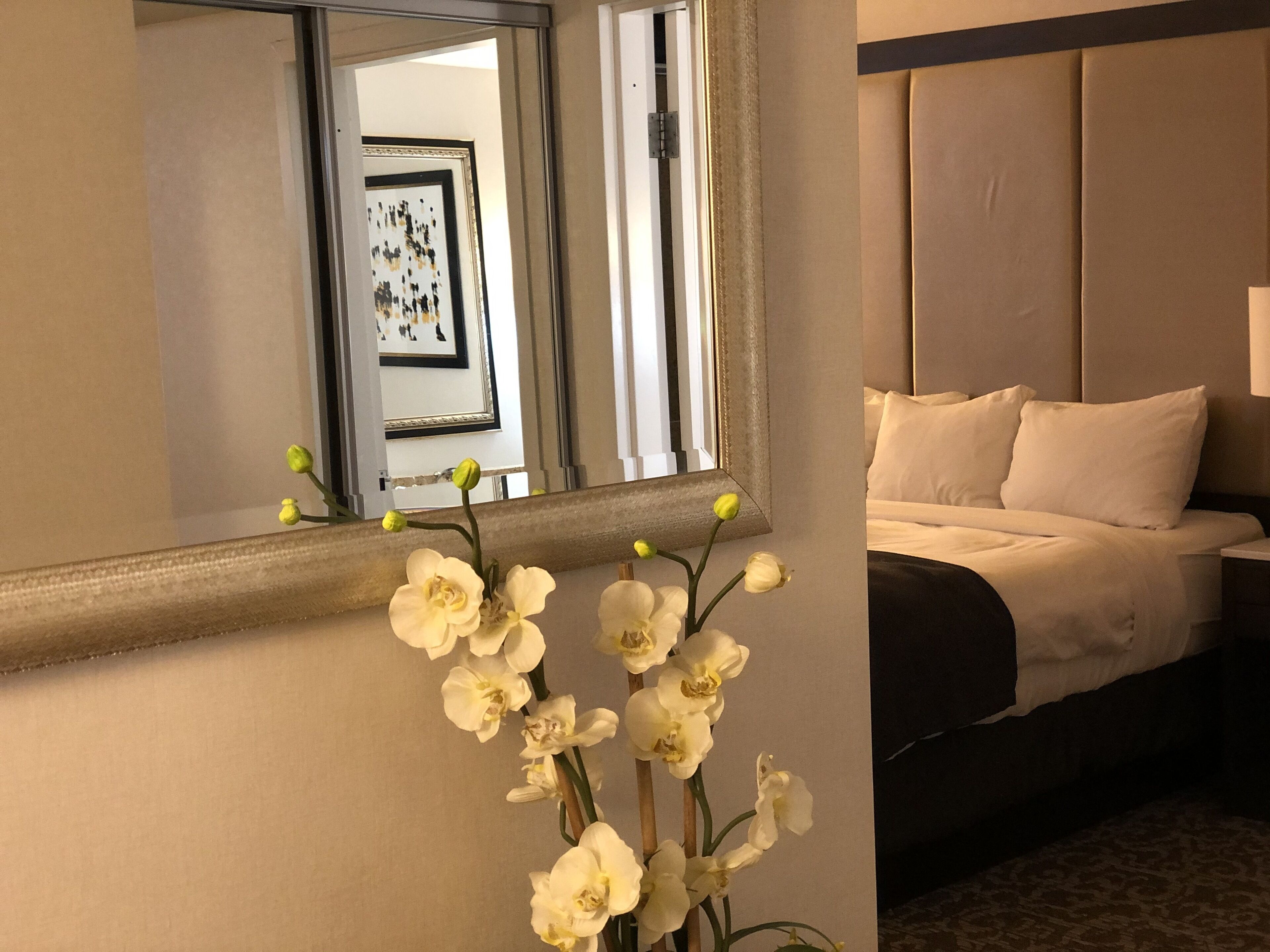 hypo-allergenic bedding, in-room safe, desk, laptop workspace