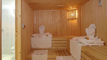 Höyrysauna, 3 hoitohuonetta, hierontapalveluita