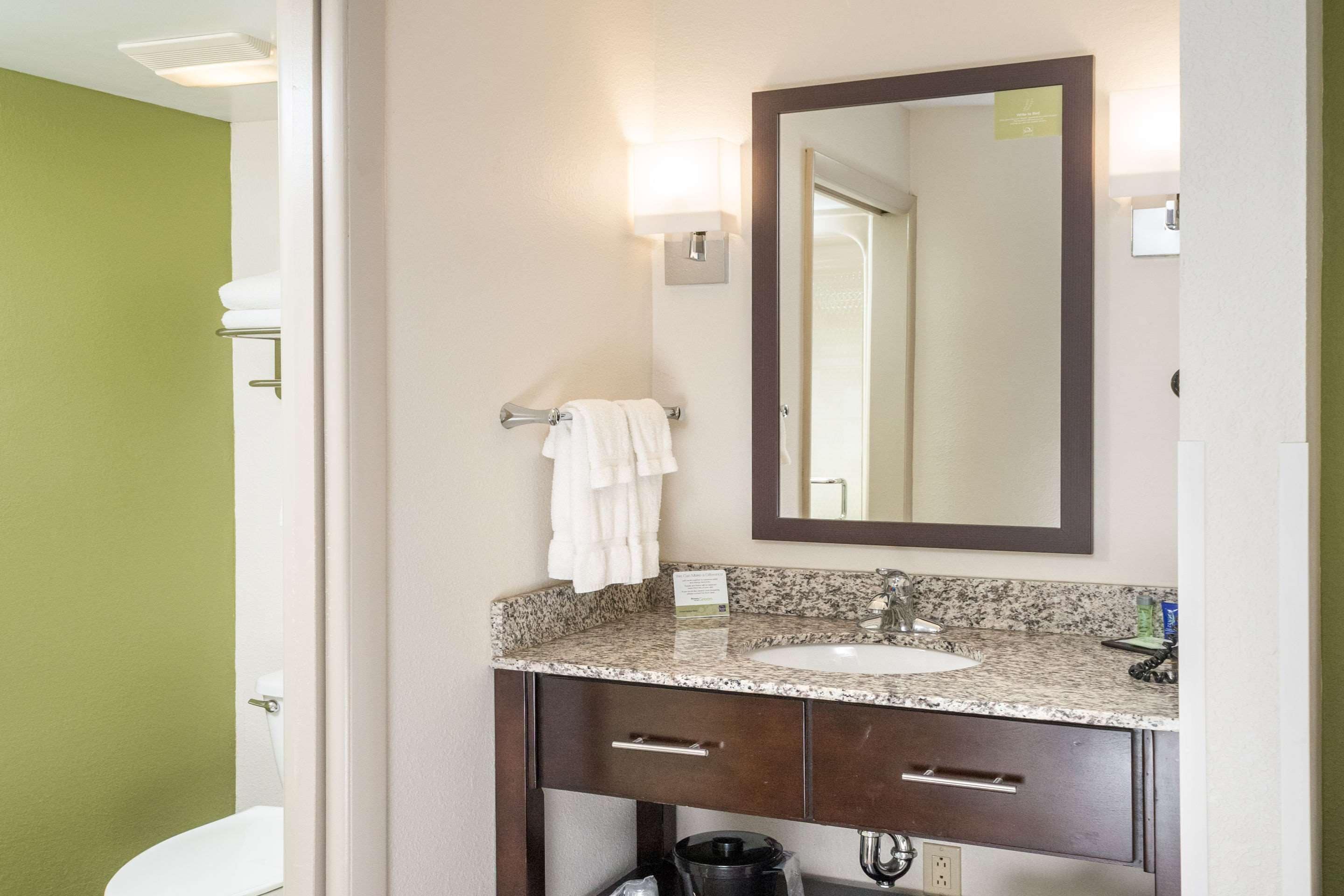 free toiletries, hair dryer, towels