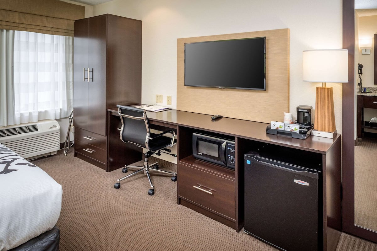 standard room, 1 queen bed, non smoking | desk, blackout curtains, iron/ironing board, free cots/infant beds