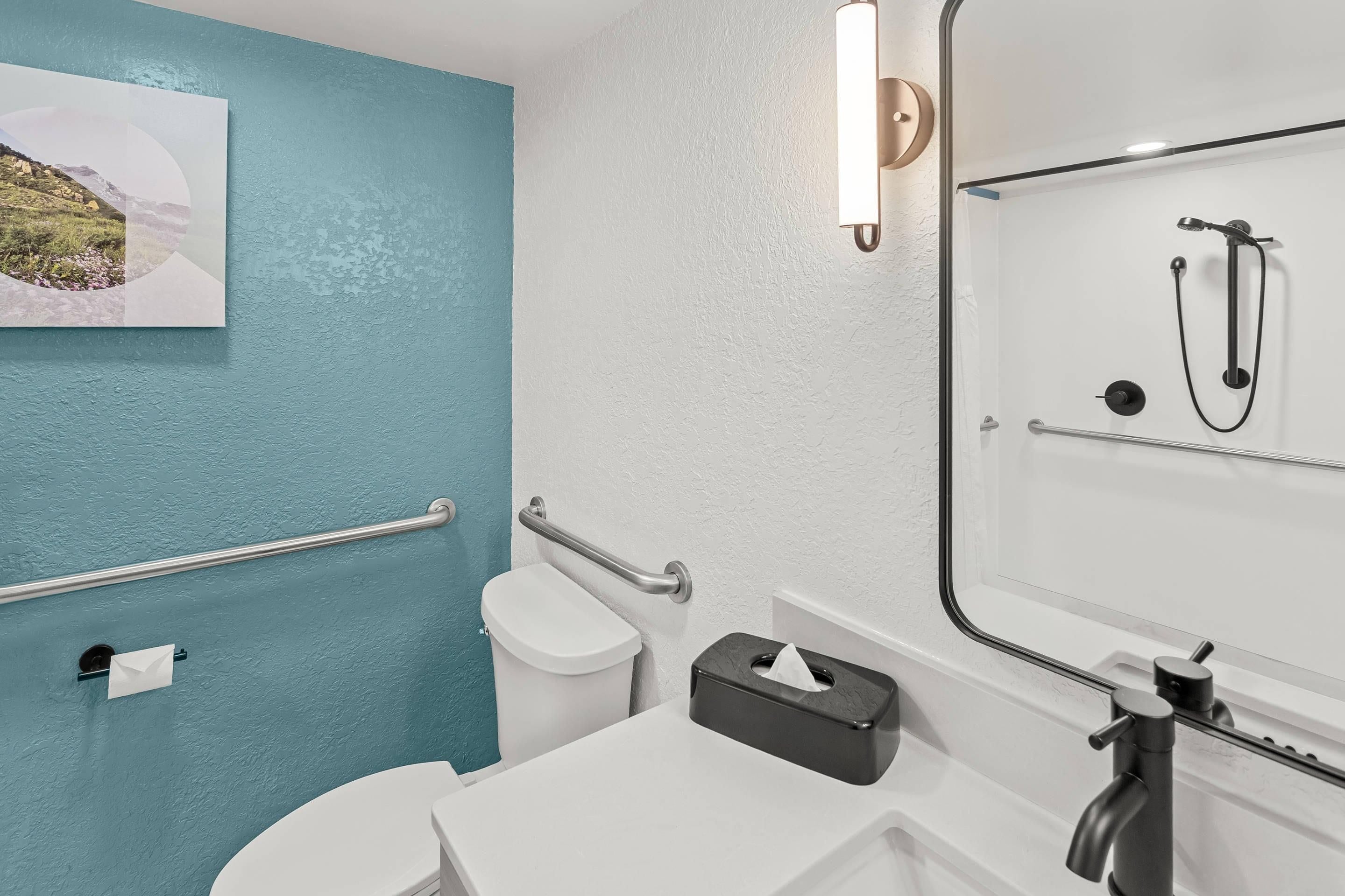 Room, 1 Queen Bed, Accessible, Non Smoking (Accessible Tub) | Desk, blackout drapes, iron/ironing board, cribs (free)