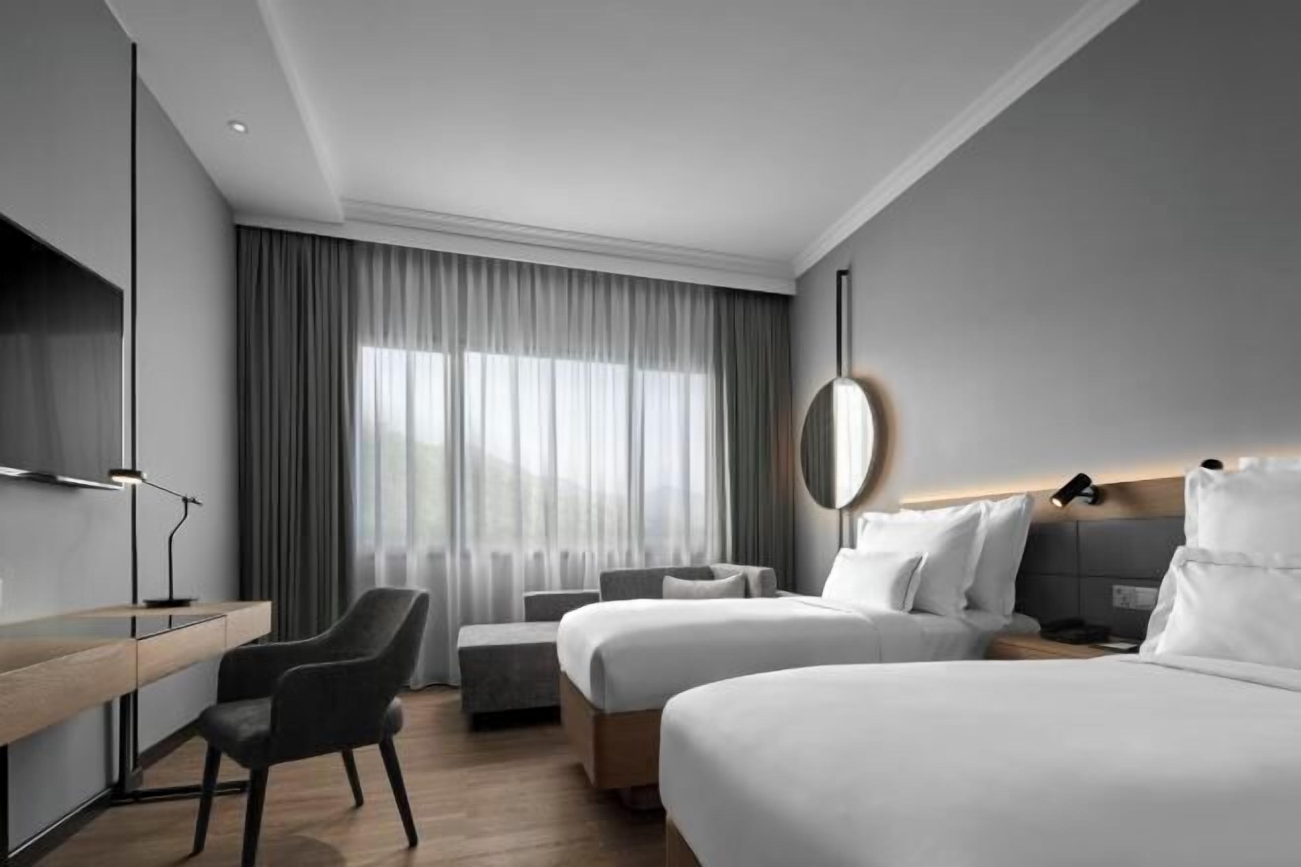 In-room safe, desk, blackout curtains, soundproofing