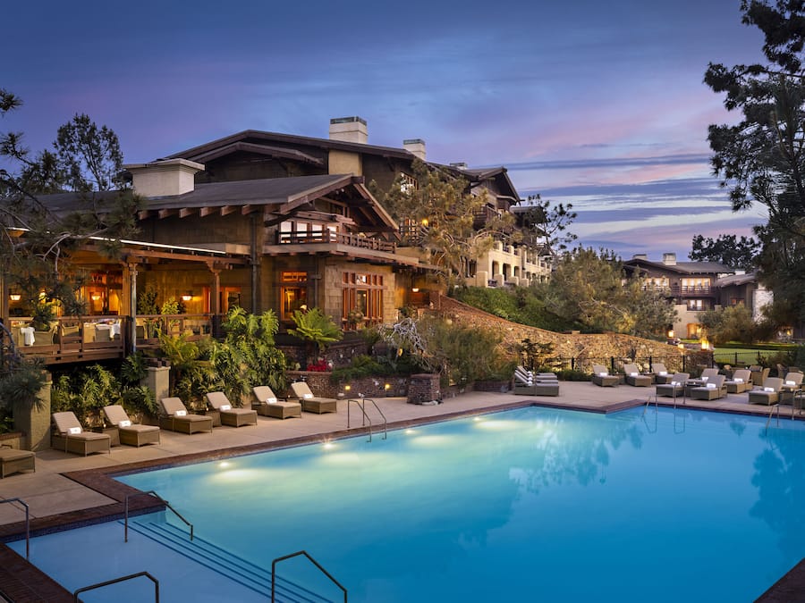 Outdoor pool, pool umbrellas