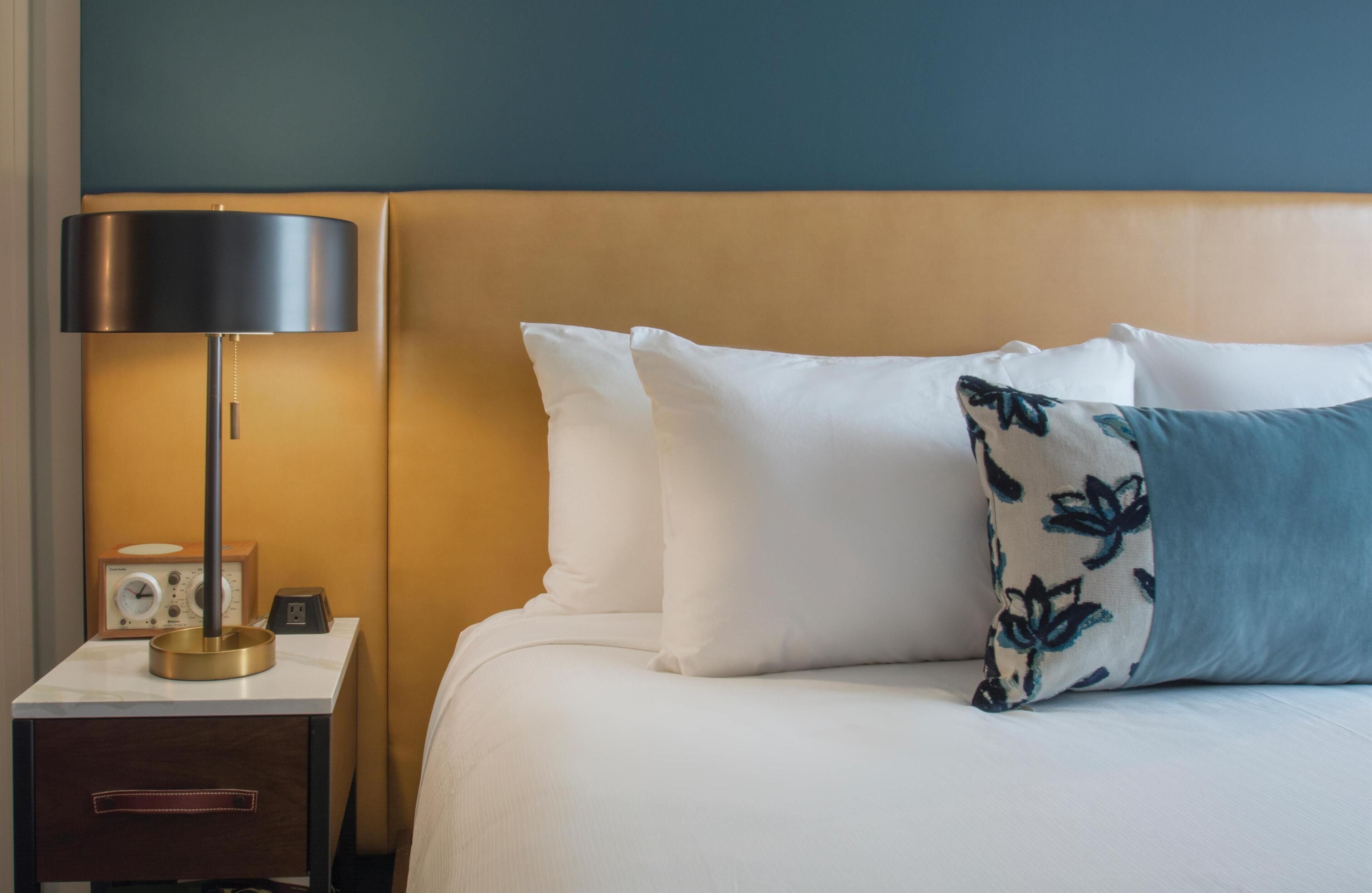 Egyptian cotton sheets, premium bedding, down duvets, pillow-top beds