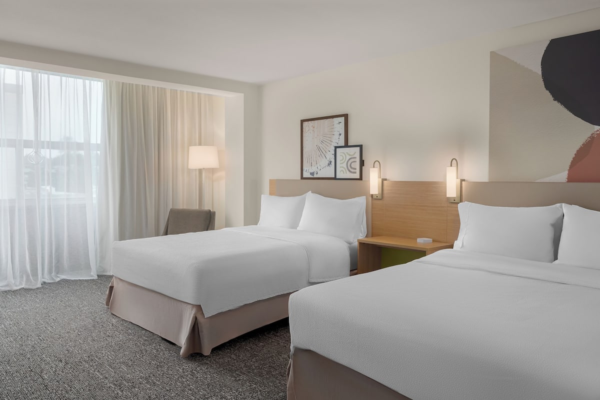 Room, 2 Queen Beds, Accessible, Bathtub (Mobility) | Egyptian cotton sheets, premium bedding, pillowtop beds, in-room safe