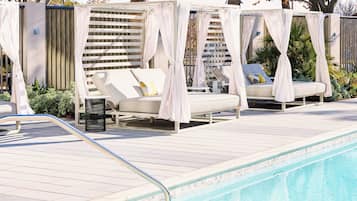 Outdoor pool, free cabanas