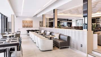 Fridge, coffee/tea maker