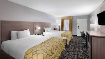 Standard Room, 2 Queen Beds | Desk, blackout curtains, iron/ironing board, free WiFi
