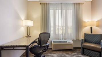 Laptop workspace, iron/ironing board, free cots/infant beds