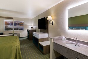 Pillowtop beds, desk, laptop workspace, blackout drapes