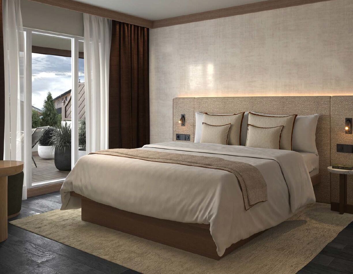 Ropa de cama de alta calidad, edredón y minibar 