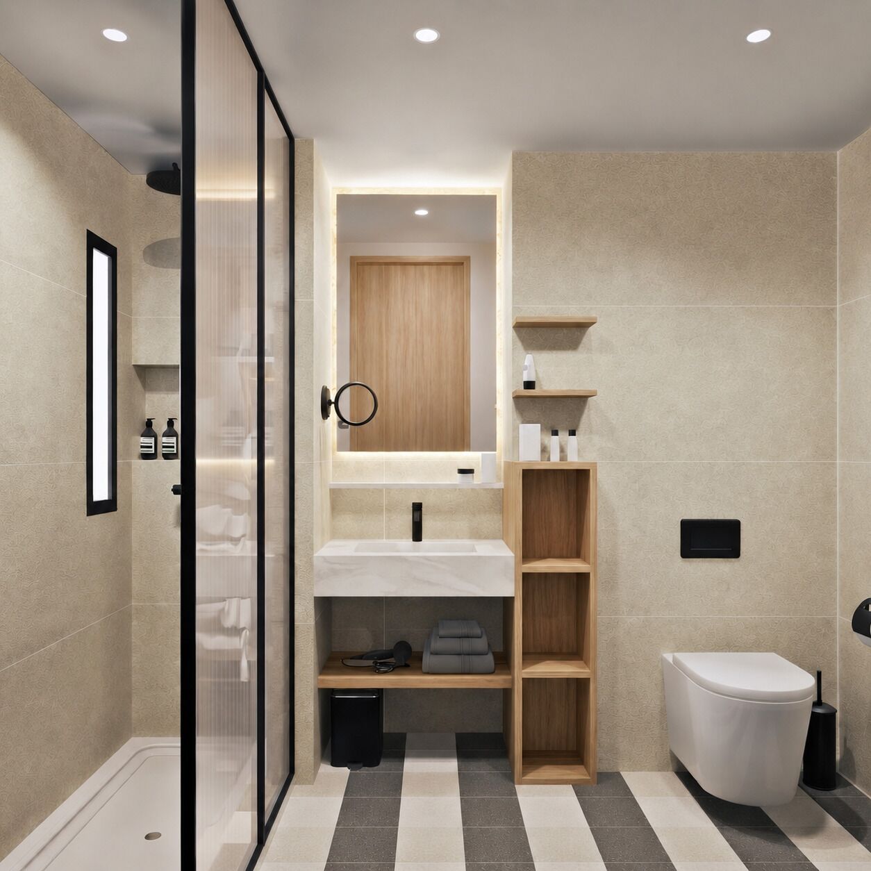 Amenidades de baño de diseñador, secadora de cabello, batas, pantuflas 