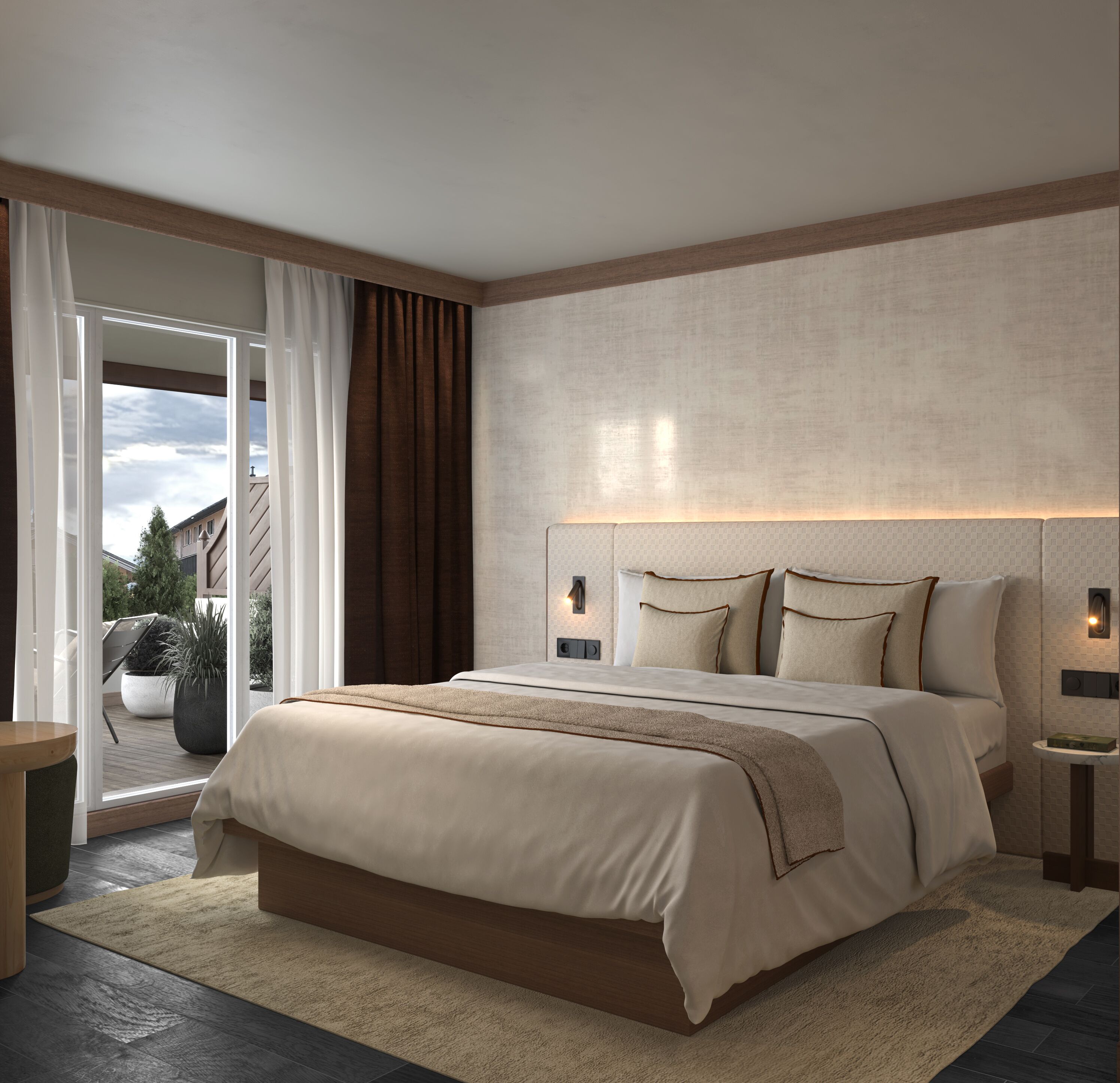 Premium bedding, down comforters, minibar, in-room safe