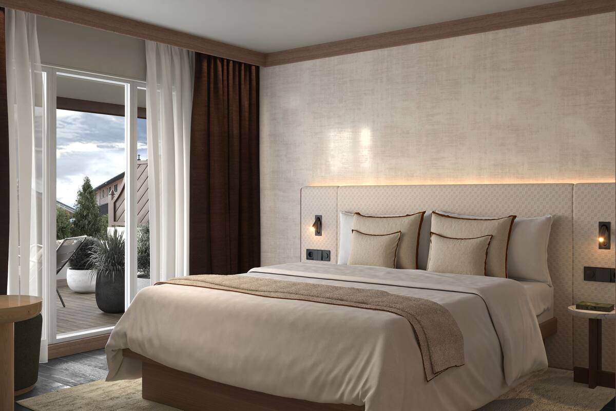 Ropa de cama de alta calidad, edredón y minibar