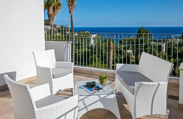 Standard Double or Twin Room, Balcony, Sea View | View from room