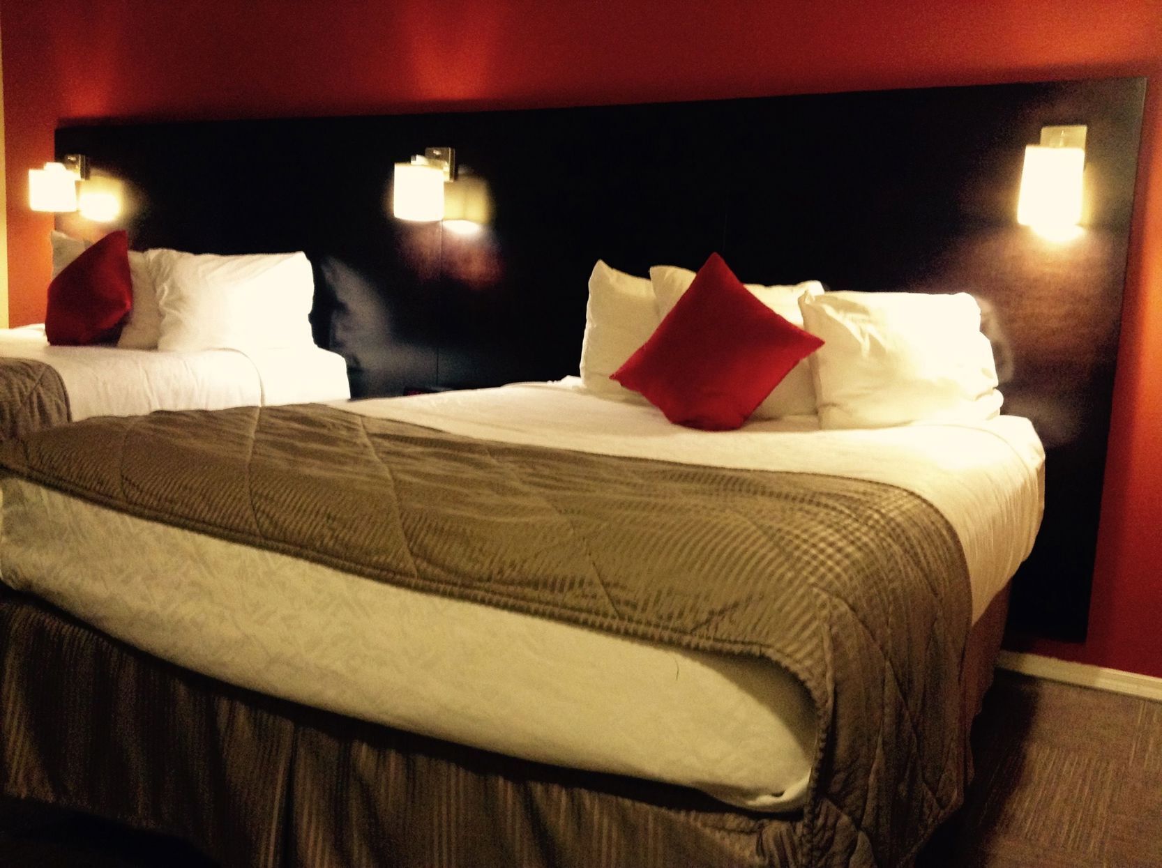 Premium bedding, desk, blackout curtains, iron/ironing board