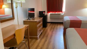 Desk, free WiFi, bed sheets