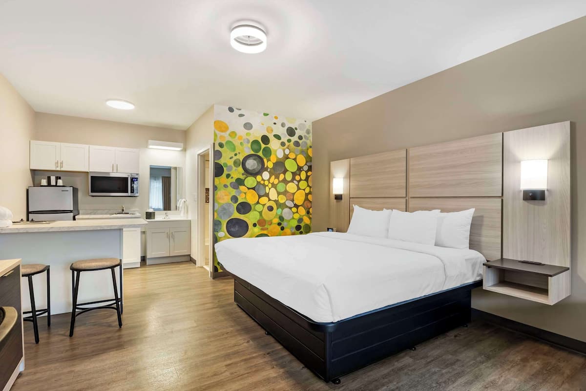 Suite, 1 King Bed with Sofa bed, Accessible, Non Smoking (Efficiency) | Desk, blackout drapes, iron/ironing board, free WiFi