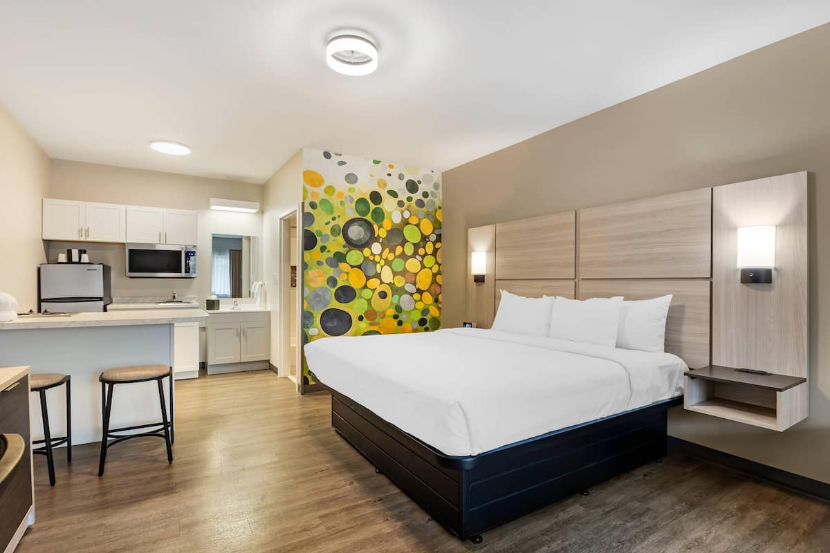 Suite, 1 King Bed with Sofa bed, Accessible, Non Smoking (Efficiency) | Desk, blackout drapes, iron/ironing board, free WiFi