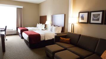 Standard Double Room, 2 Double Beds, Non Smoking | Desk, laptop workspace, iron/ironing board, free WiFi