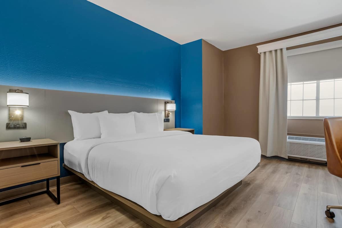 Suite, 1 kingsize bed met slaapbank, niet-roken, bubbelbad | Een bureau, een laptopwerkplek, een strijkplank/strijkijzer, gratis wifi