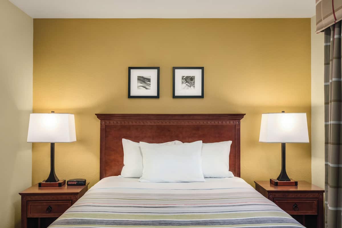 Hypo-allergenic bedding available, down comforters, desk, soundproofing