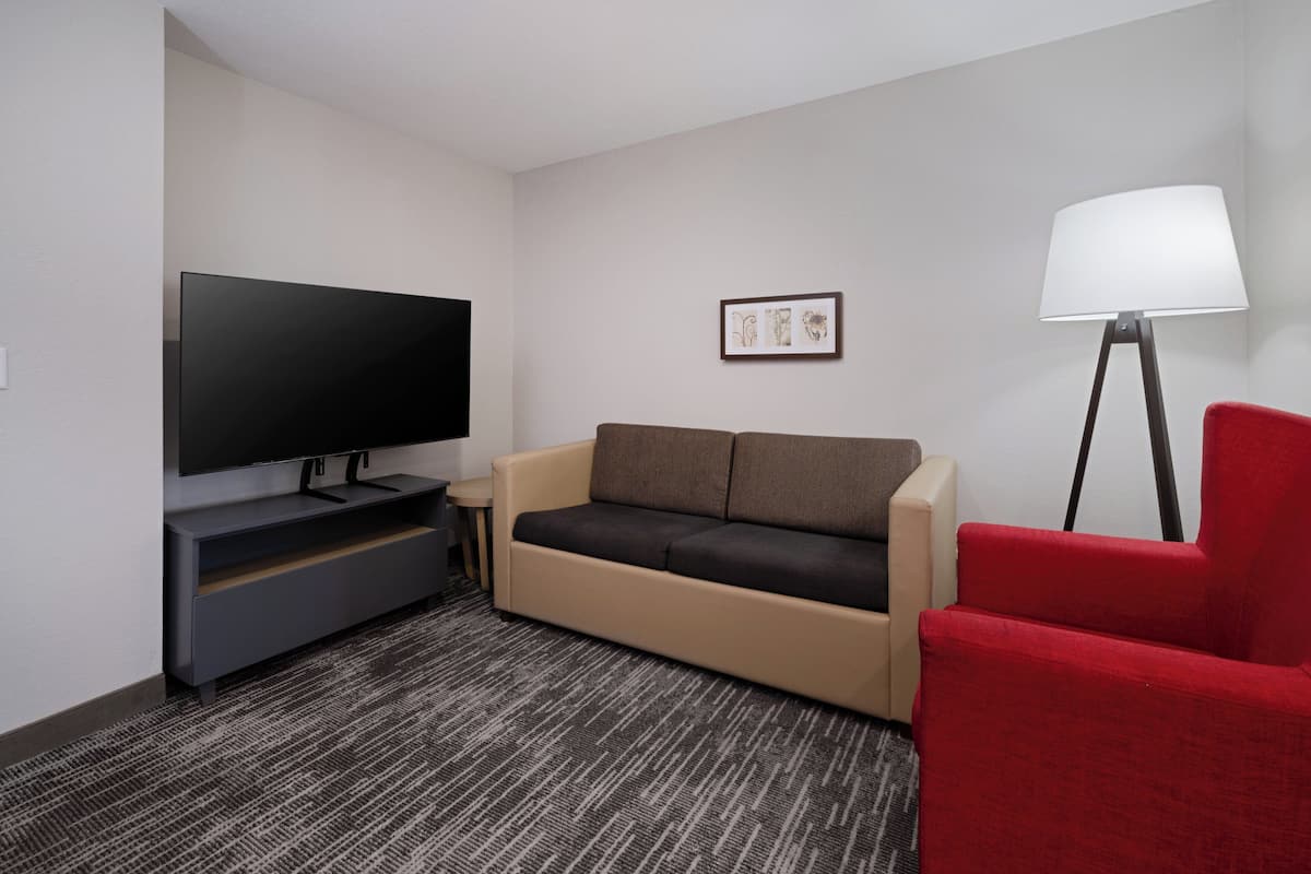 Suite, 1 Bedroom | Premium bedding, desk, blackout drapes, iron/ironing board