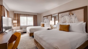 Standard Room, 2 Queen Beds, Non Smoking, Refrigerator & Microwave | Premium bedding, in-room safe, desk, laptop workspace