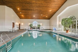 Indoor pool, sun loungers