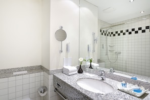Hair dryer, towels