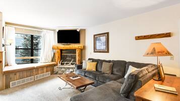 Apartamento, 1 habitación | Zona de estar | Una televisión, un reproductor de DVD