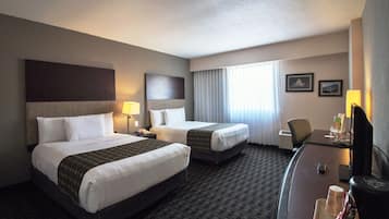 In-room safe, desk, laptop workspace, soundproofing