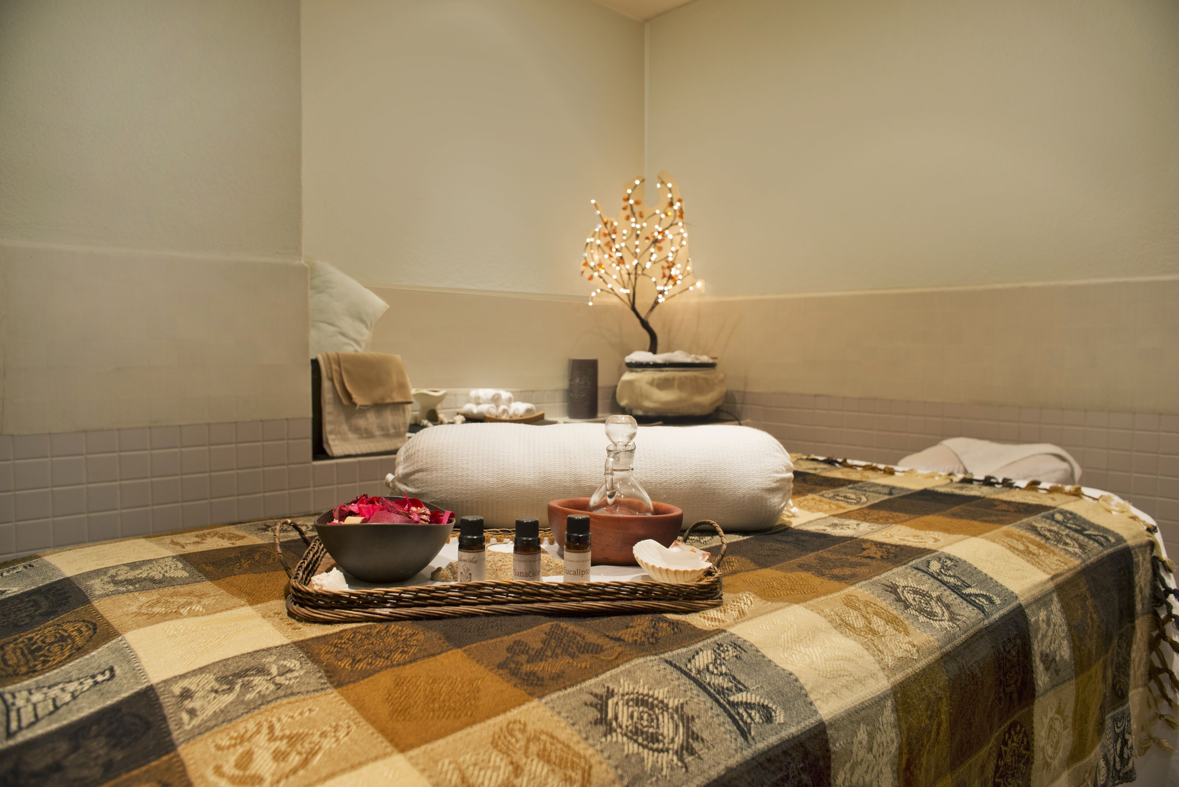 Outdoor treatment area, sauna, body treatments, hydrotherapy