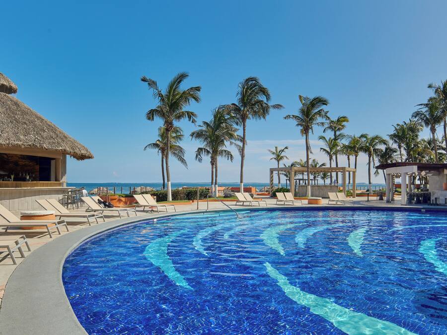 Indoor pool, outdoor pool, open 9:00 AM to 8:00 PM, pool umbrellas
