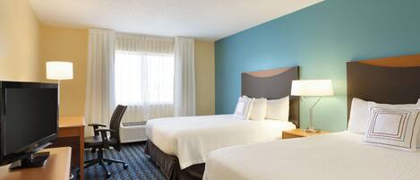 Room, 2 Queen Beds | Premium bedding, pillowtop beds, in-room safe, desk