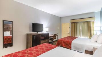 Premium bedding, desk, blackout curtains, iron/ironing board