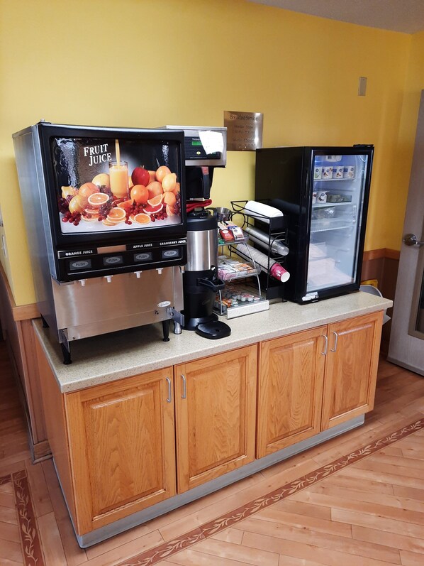 Free daily self-service breakfast 