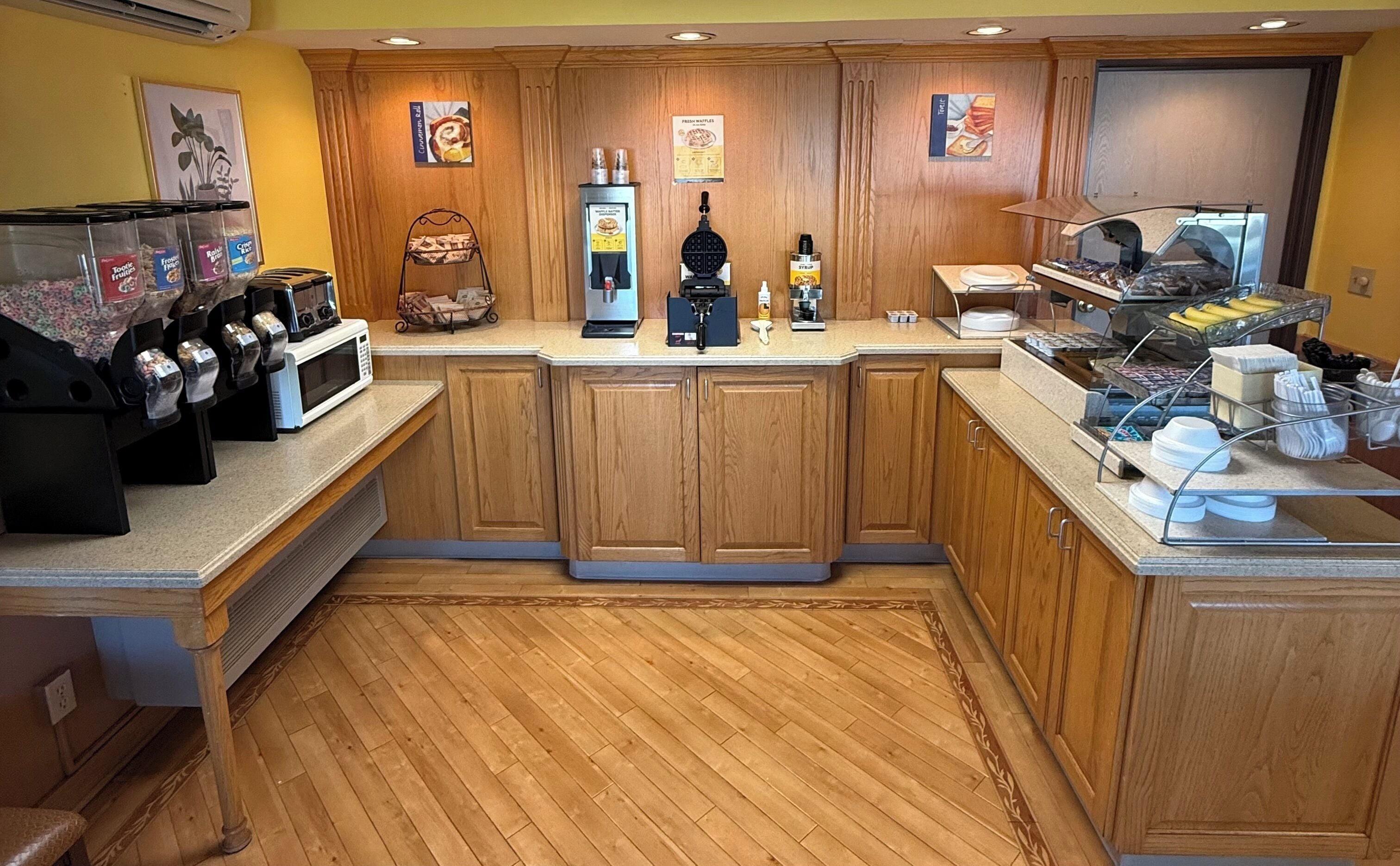 free daily self-service breakfast