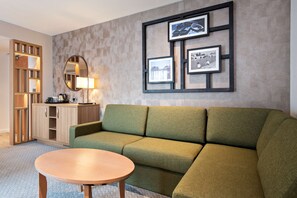 Junior Suite, 1 King Bed | Living area | Flat-screen TV