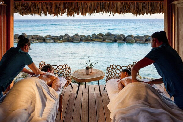 Salas de tratamiento para parejas, masajes con piedras calientes