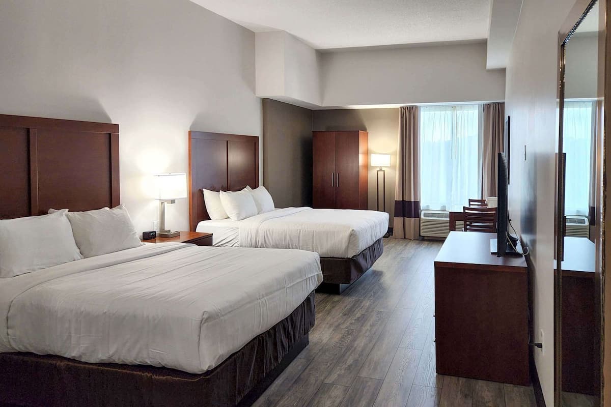 Desk, blackout curtains, iron/ironing board, free cots/infant beds