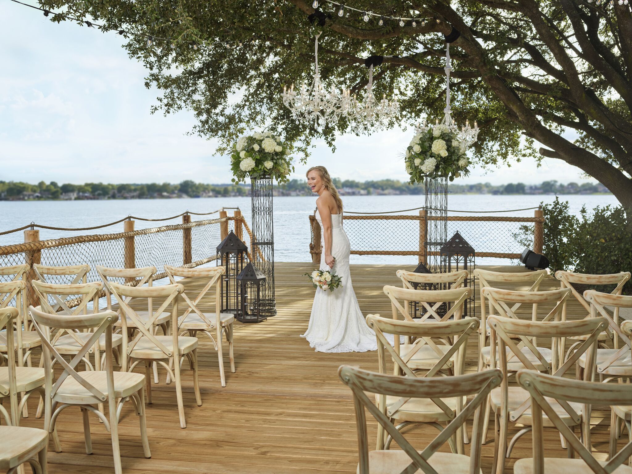 outdoor wedding area