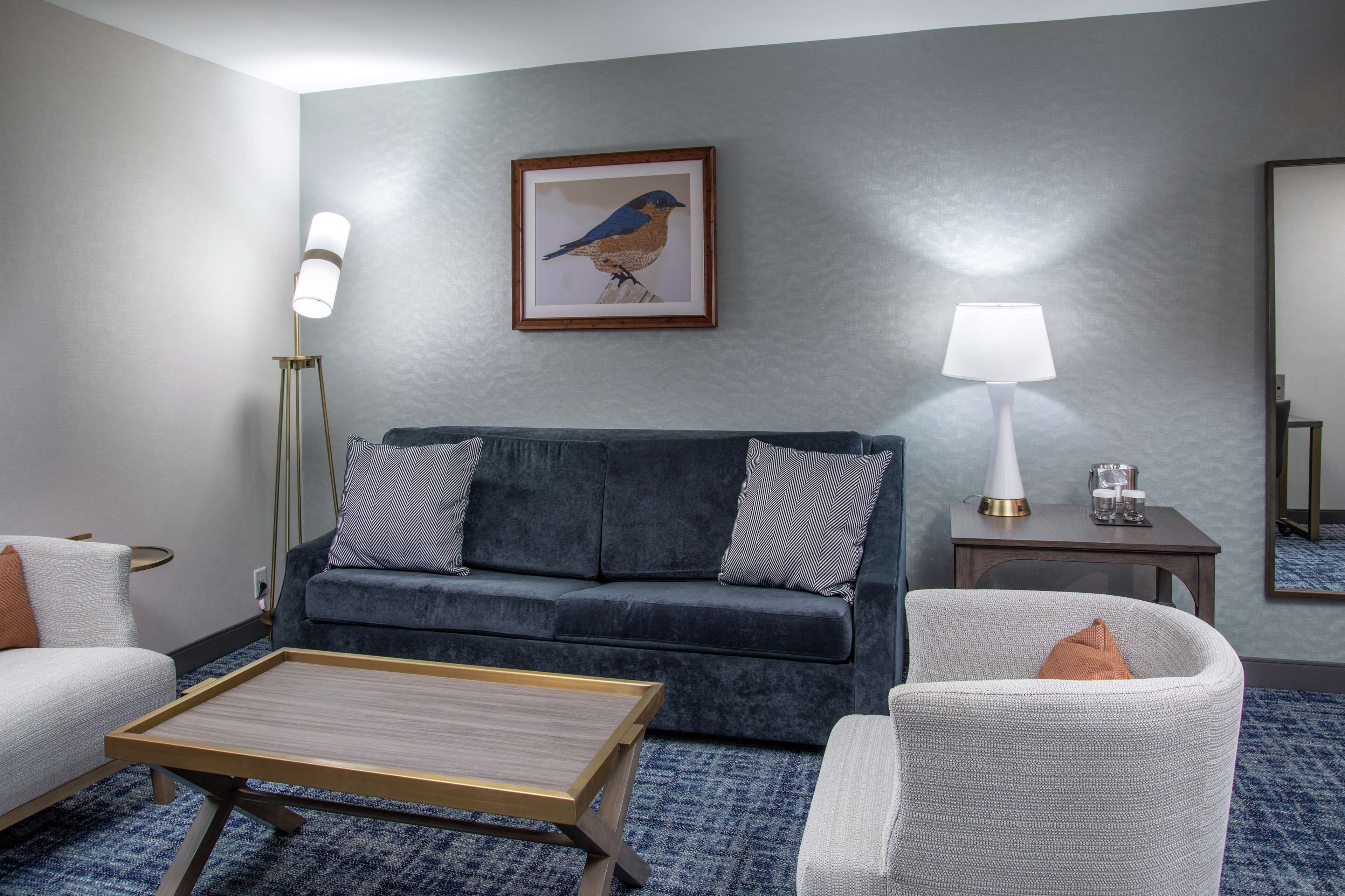 studio suite, 1 king bed, balcony | living area | 32-inch flat-screen tv with satellite channels