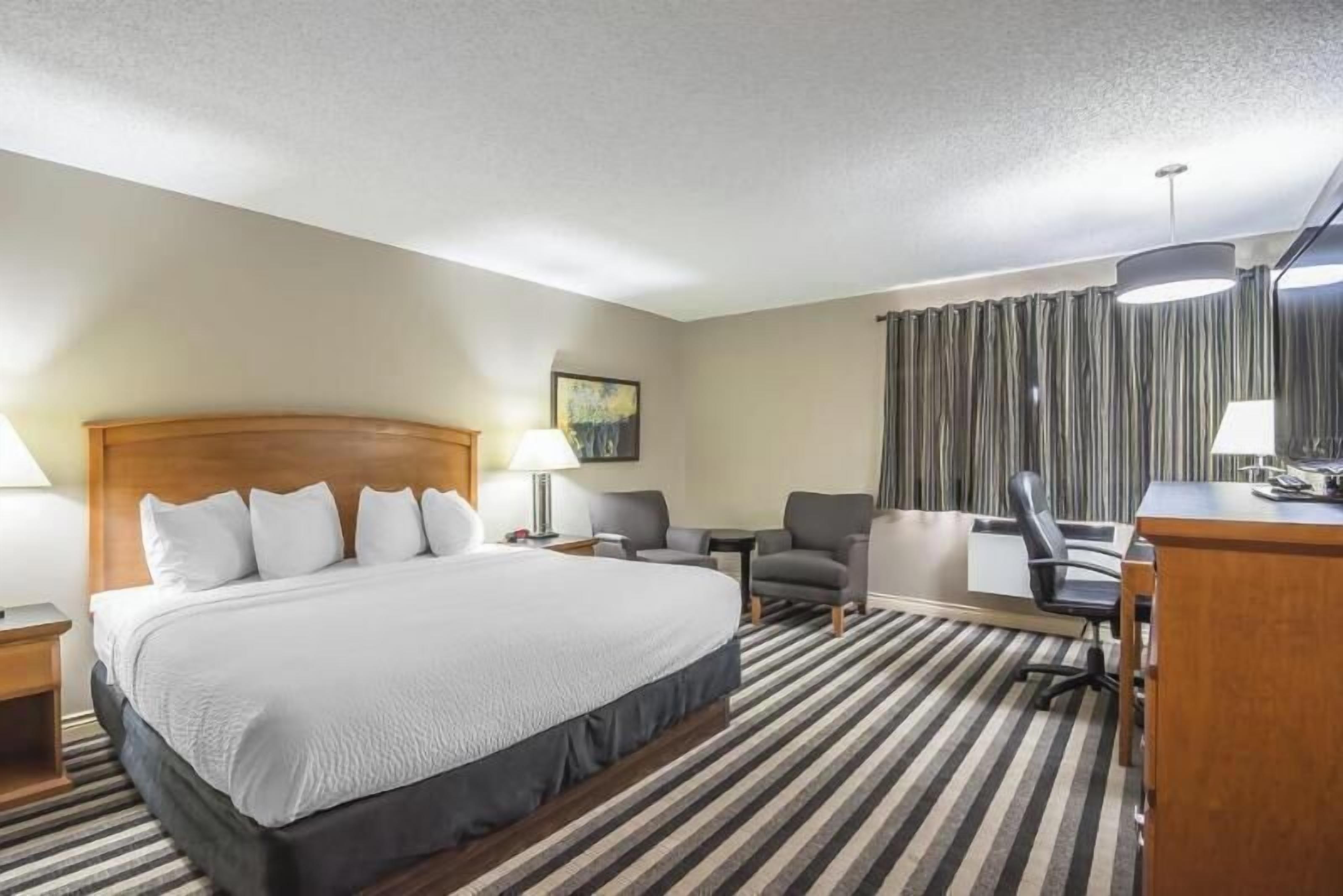 Desk, blackout drapes, iron/ironing board, free WiFi