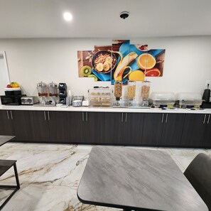 Free daily buffet breakfast